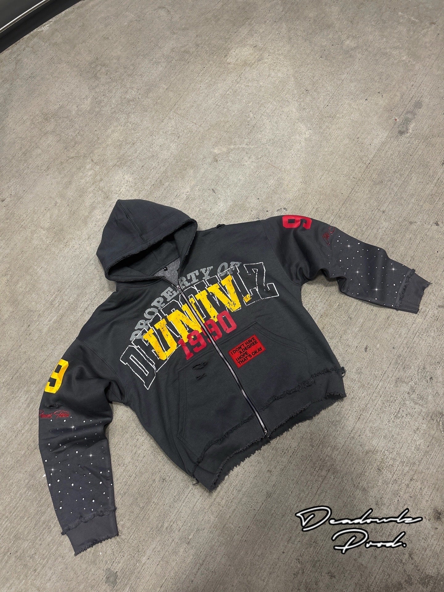 DOWZ UNIV ZIP UP “GREY/MUSTARD”