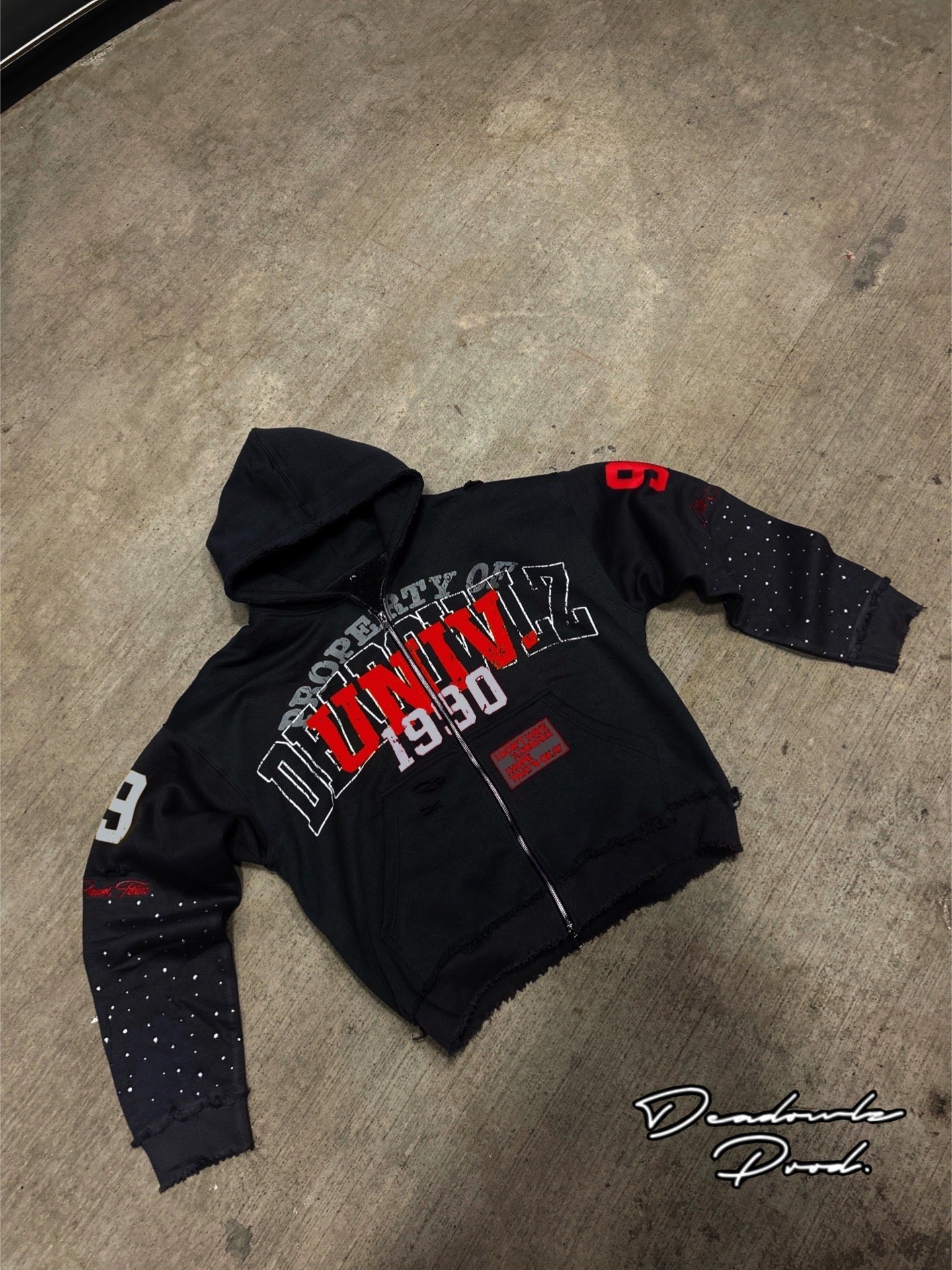 DOWZ UNIV ZIP UP “MIDNIGHT RED”