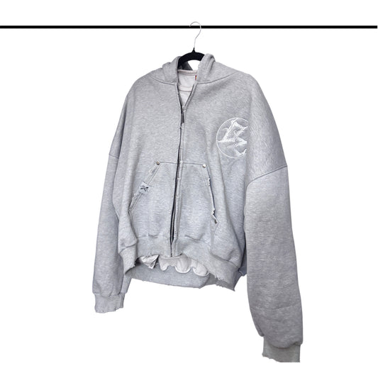 “DZ” ESSENTIAL ZIP UP “OWL GREY”
