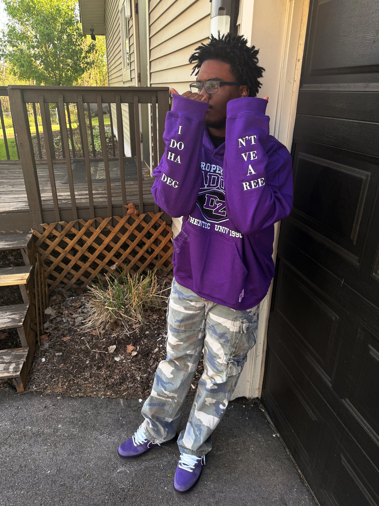 DOWZ UNIV HOODY "AMETHYST"